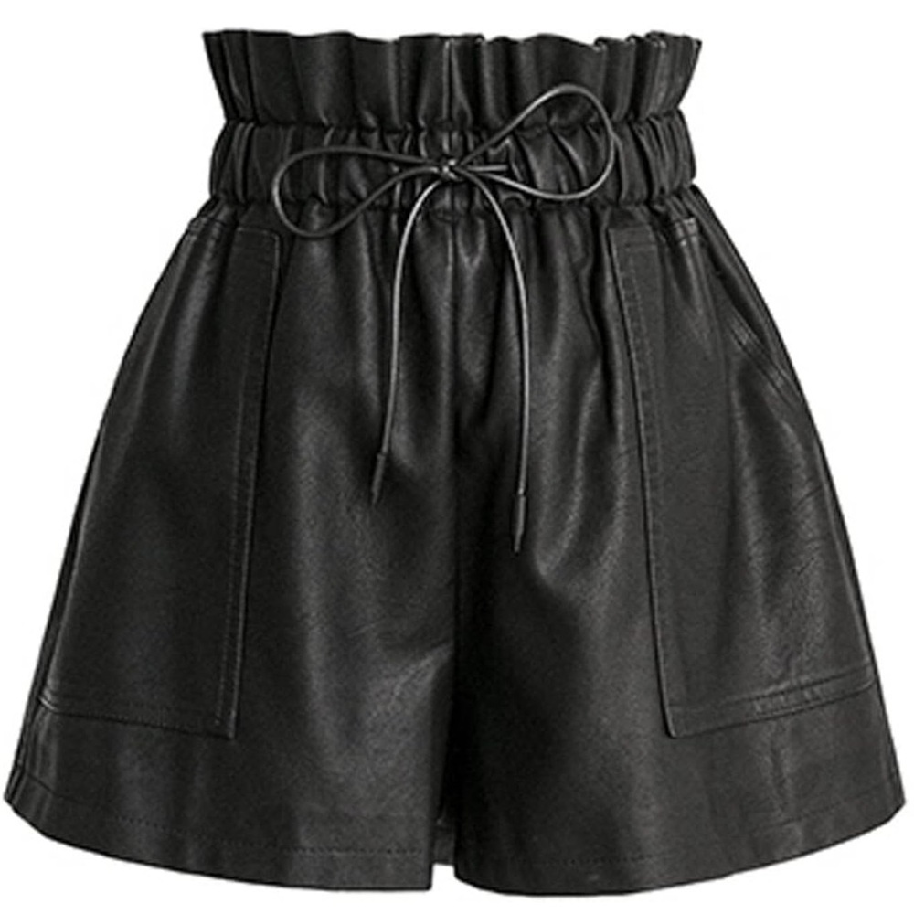 High Waist Black Women's Shorts